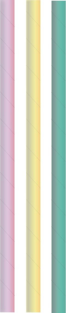 Papier  Papiertrinkhalm  Pastel Mix Ø 8 mm / 230 mm