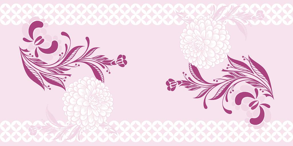 Linclass Tischläufer Clarissa violett 40 cm x 24 m