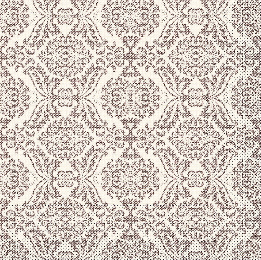 Tissue Serviette Kiyan braun 40 x 40 cm 1/4 Falz 3-lg.