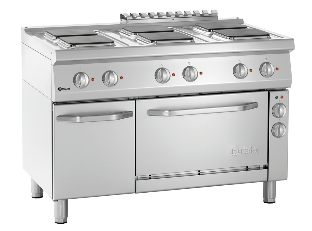 Elektroherd 700, B1200, 6PL, EBO Eckige Herdplatten