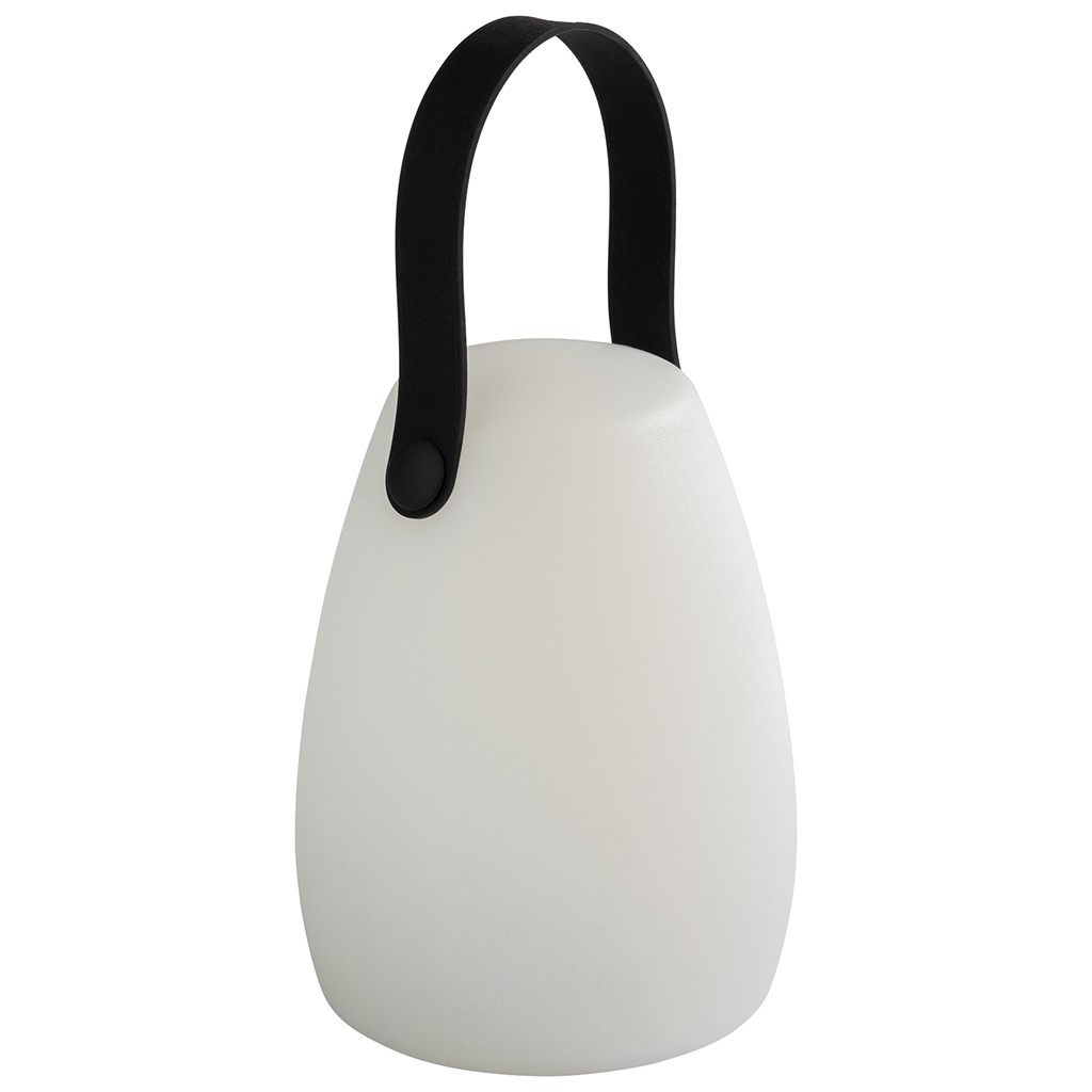 Tischleuchte -NIELS- Ø 11 cm, H: 16 cm Polyethylen, weiß 2x LED 1 W + 0,5 W RGB