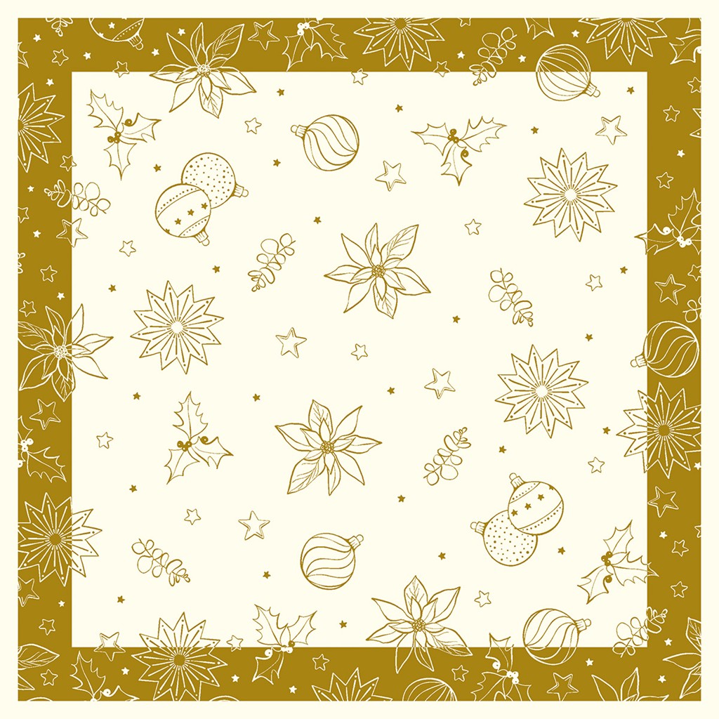 Linclass-Premium Tischdecke Milan champa 80 x 80 cm 1/8-Falz