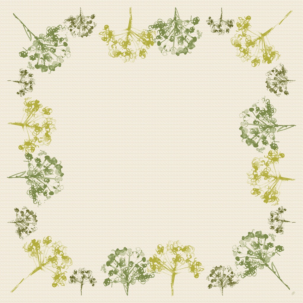 Mitteldecken Dunicel Green Umbles, 84 x 84cm
