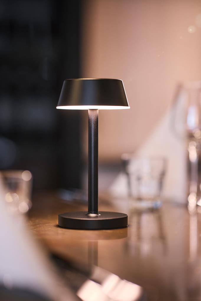 Duni Led Lampe Nour Midi, graphite Nour Midi, 20 cm x Ø 10 cm, graphite