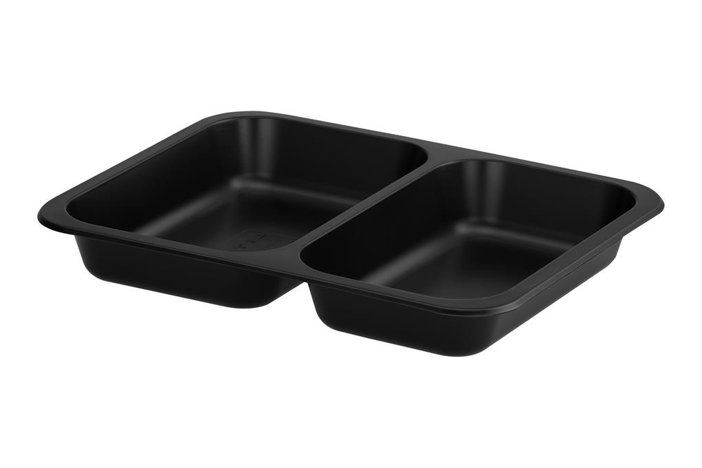 PP-Siegelschale lite 2-geteilt T2 schwarz, 30mm PP-Siegelschale lite 2-geteilt T2 schwarz, 30mm