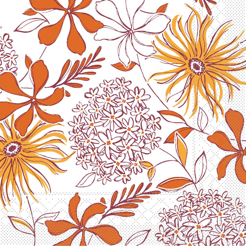 Tissue 3-lg Serviette Hilde terrakotta-b 33 x 33 cm 1/4 Falz