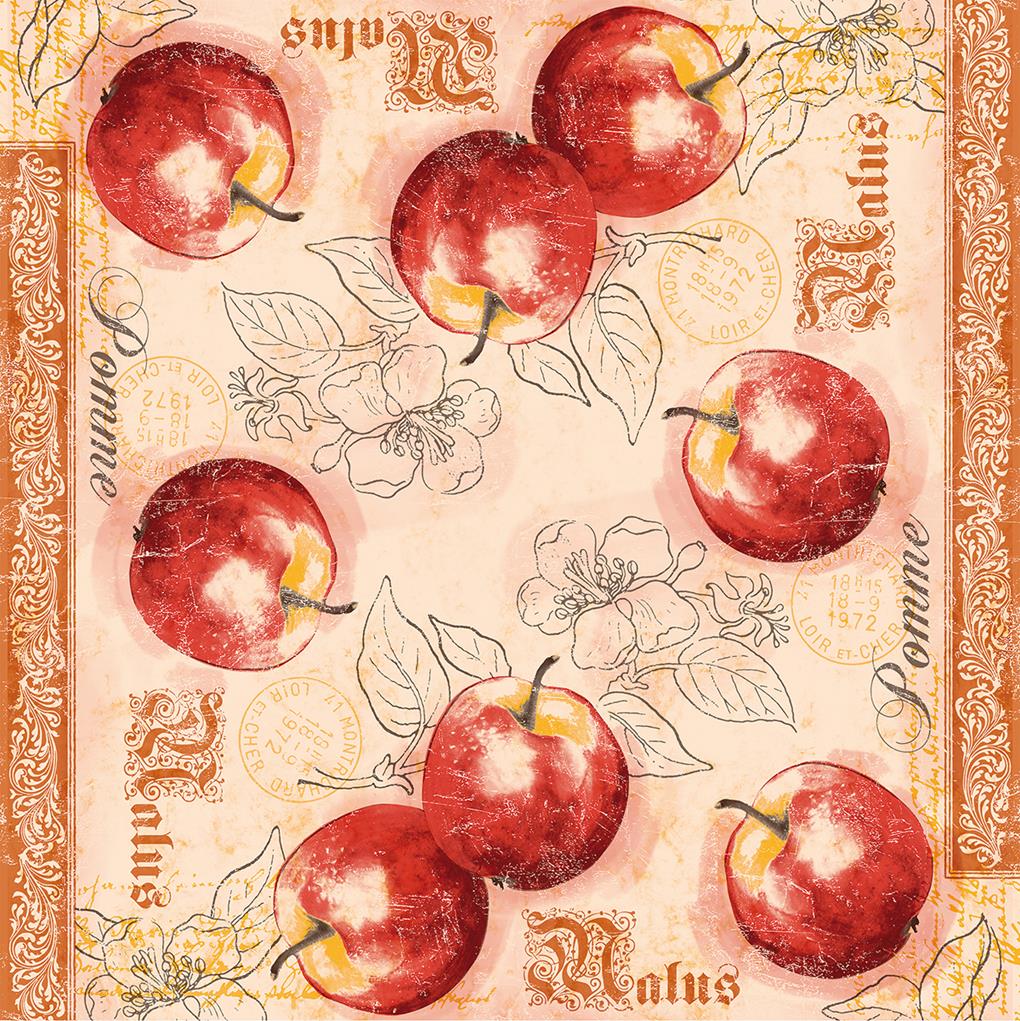 Linclass-Premium Serviette Malus 40 x 40 cm 1/4 Falz