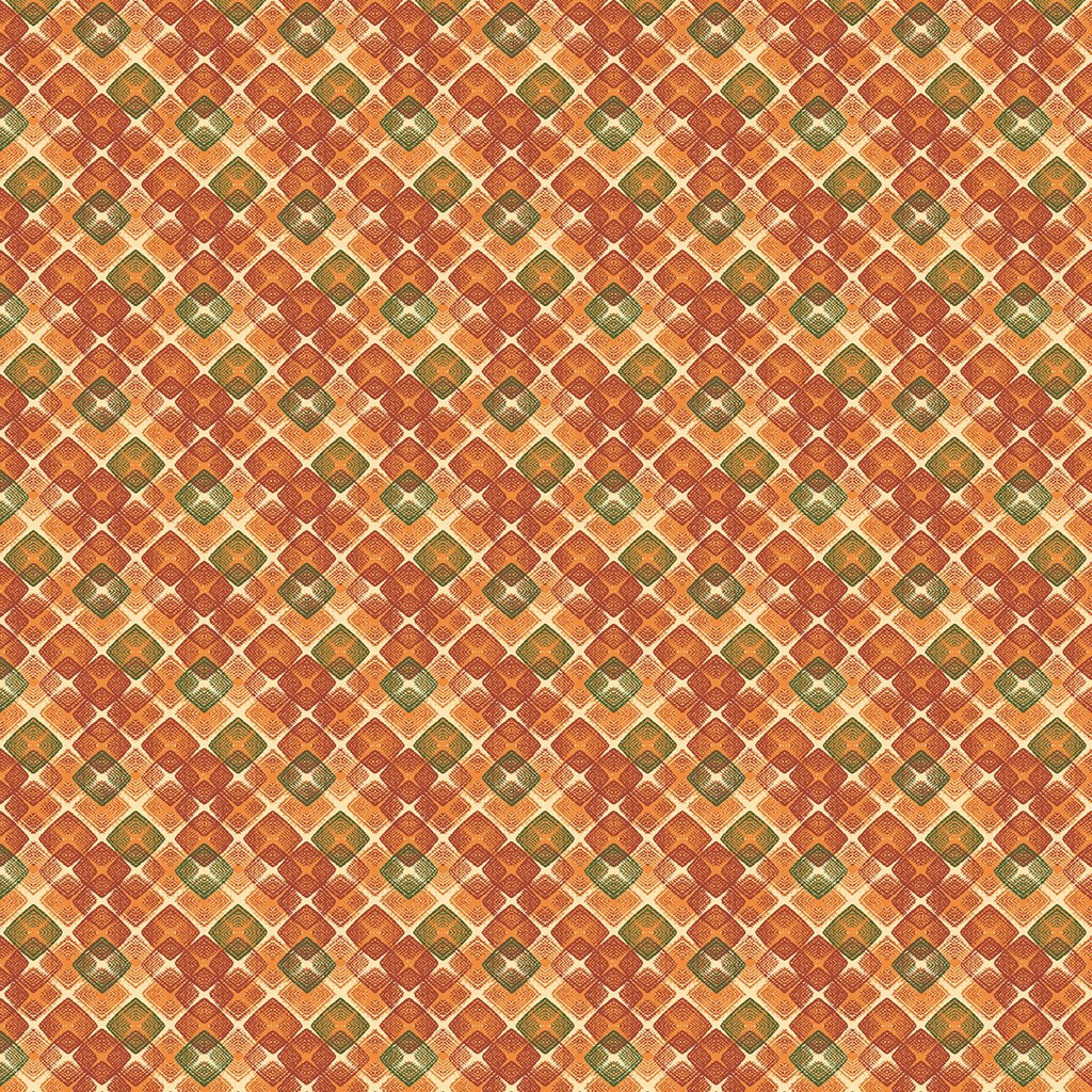 Linclass Tischdecke Logan terrakotta 80 x 80 cm 1/8-Falz