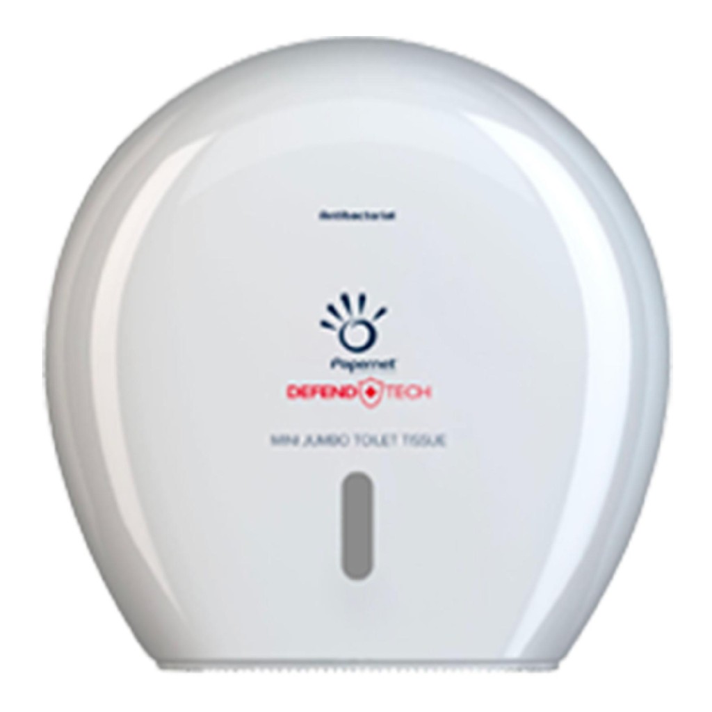 Mini Jumborollen-Toilettenpapierspender Defend Tech Technologie,  weiss