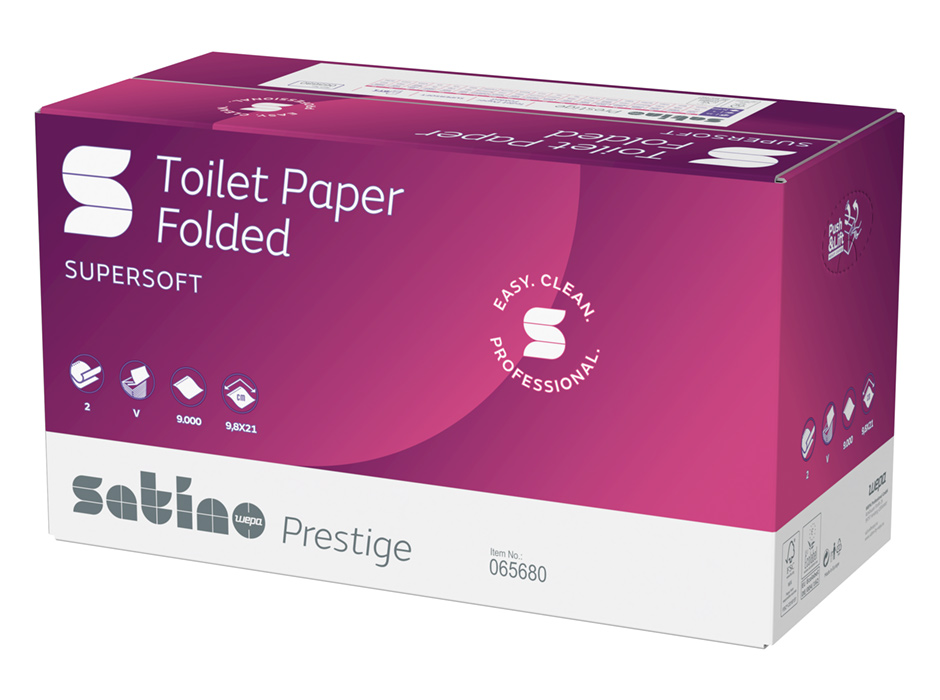 Satino Prestige Toilettenpapier gefaltet 2-lg. hochweiss