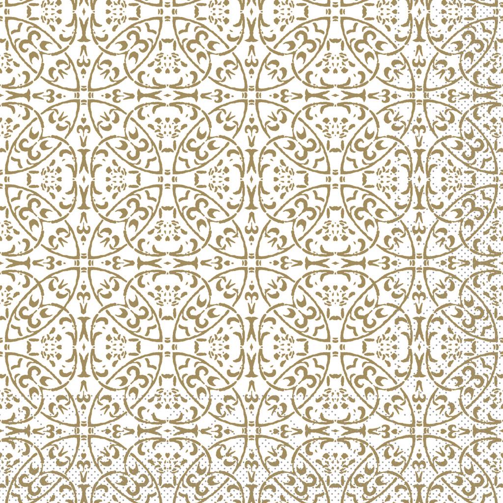 Tissue 3-lg Serviette Claudio gold 33 x 33 cm 1/4 Falz