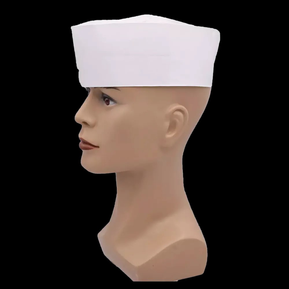 Papierschiffchen mit Papierkrone weiss individuell verstellbar