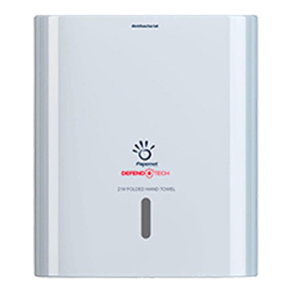 Spender für Z/W-Falz Falthandtücher Defend Tech Technologie; weiss