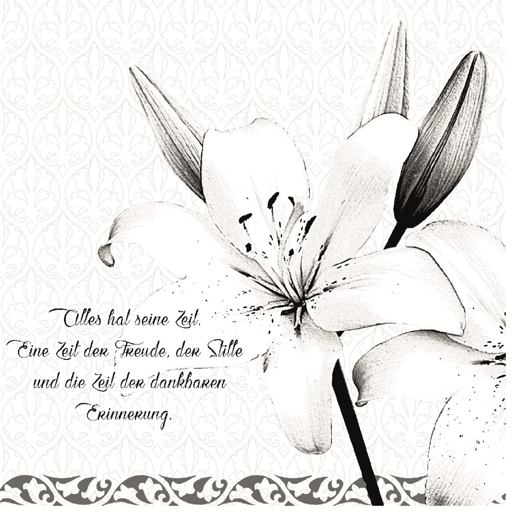 Linclass Serviette Zum Abschied 33 x 33 cm 1/4 Falz