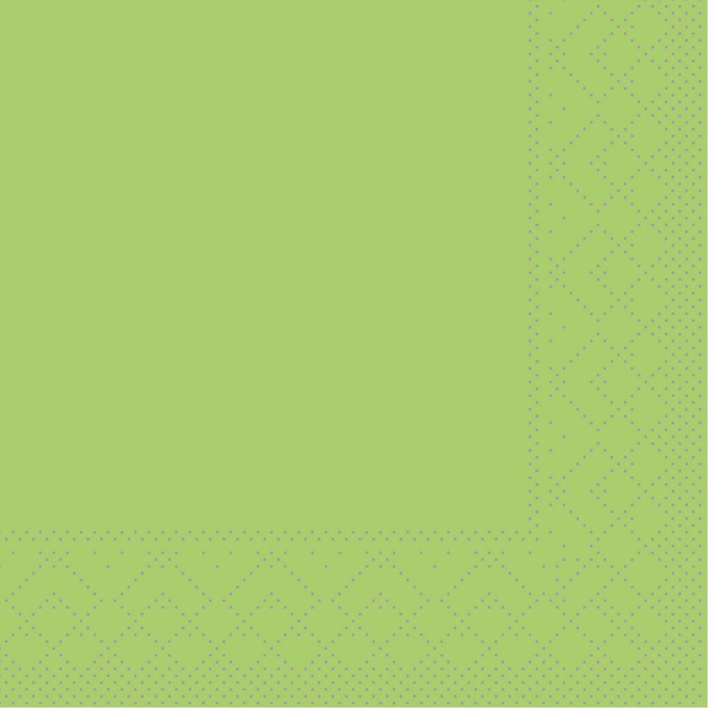 Tissue 3-lg Serviette Basic kiwi 24 x 24 cm 1/4 Falz