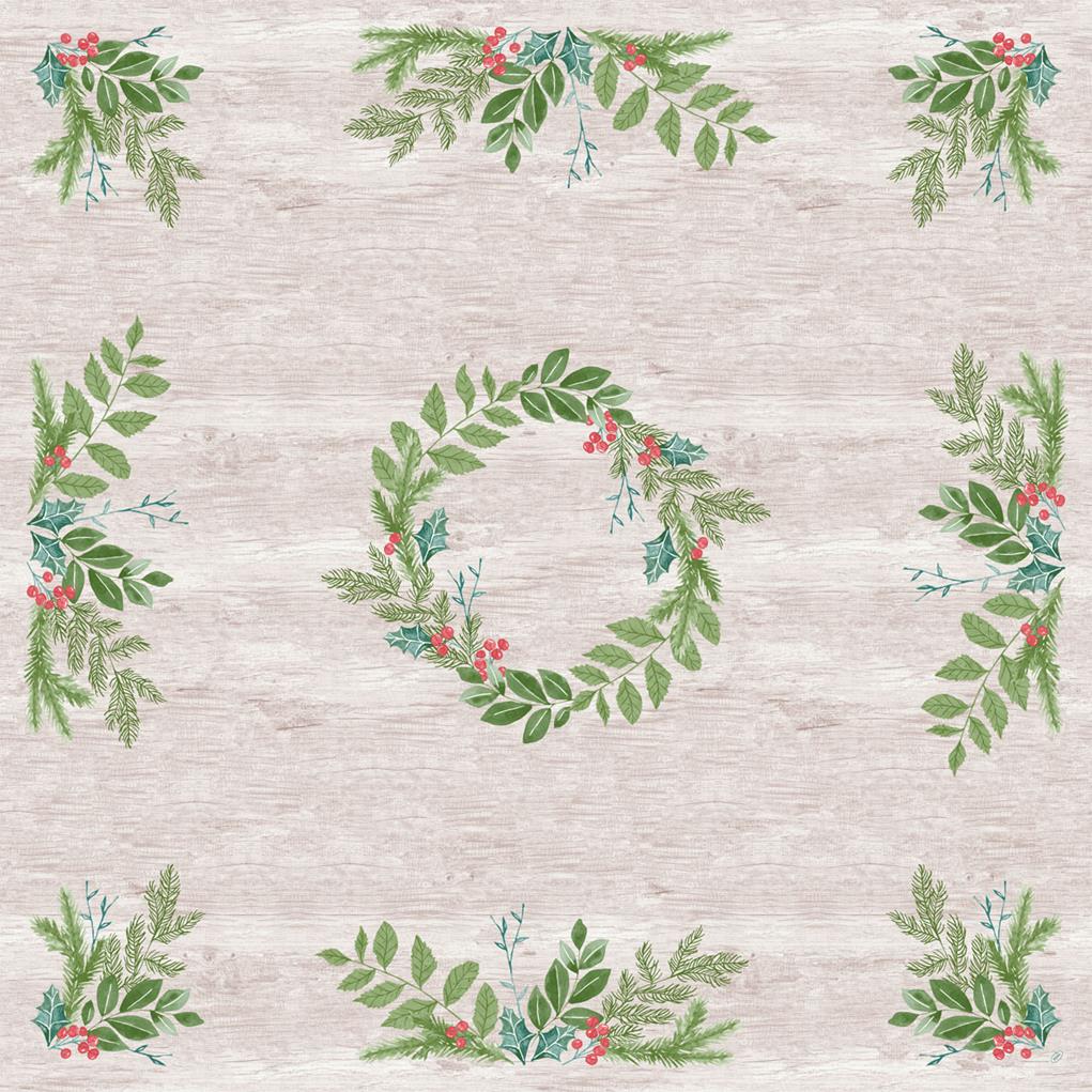Mitteldecke Dunicel Winter Greenery 84 x 84 cm, Mitteldecke Dunicel Winter Greenery 84 x 84 cm,