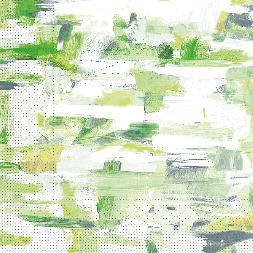 Tissue Serviette Pablo grün 40 x 40 cm 1/4 Falz 3-lg.