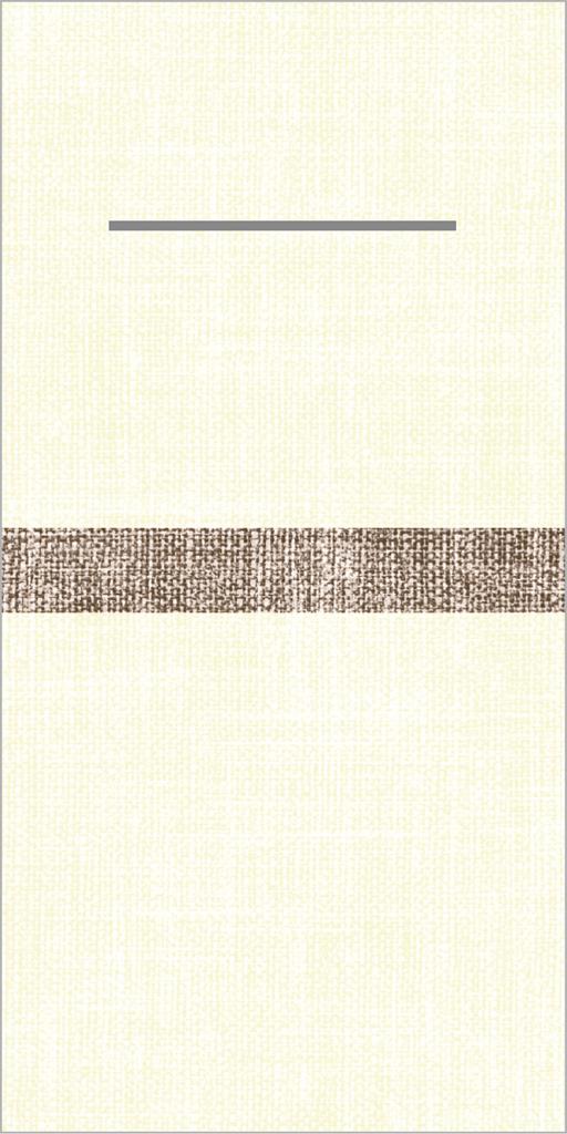 Linclass Pocket-Nap. Joe creme-braun 40 x 40 cm 1/8 Falz