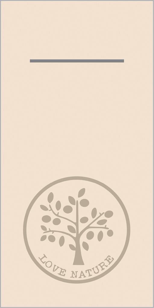 Linclass-Premium Pocket-Napkins Love Nat 40 x 40 cm 1/8 Falz Linclass-Premium Pocket-Napkins Love Nat 40 x 40 cm 1/8 Falz