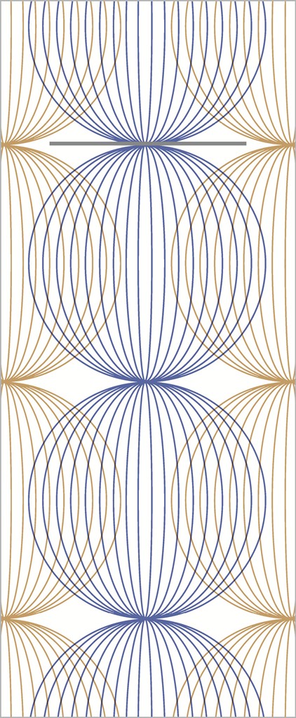 Linclass-Prof. Pocket-Nap. Ludo blau-gol 40 x 33 cm 1/8 Falz