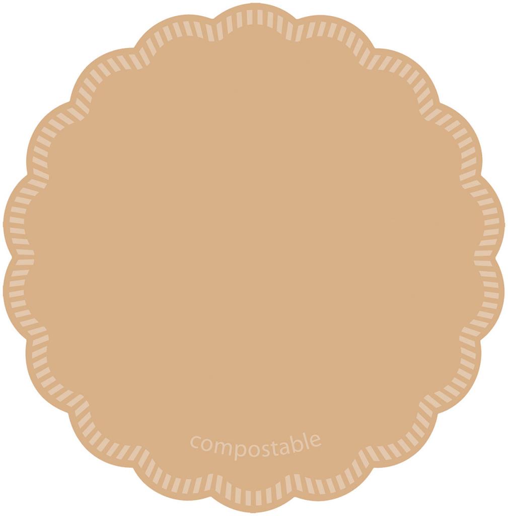 Tissue 9-lg Deckchen Basic sand (No. 25) 120 mm 12x250