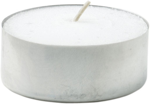 Teelichter, 6h Ø 39 mm,  weiß