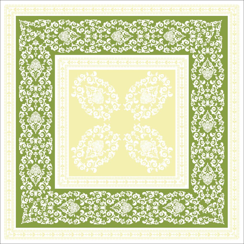 Linclass Tischdecke Pascal lindgrün 80 x 80 cm 1/8-Falz
