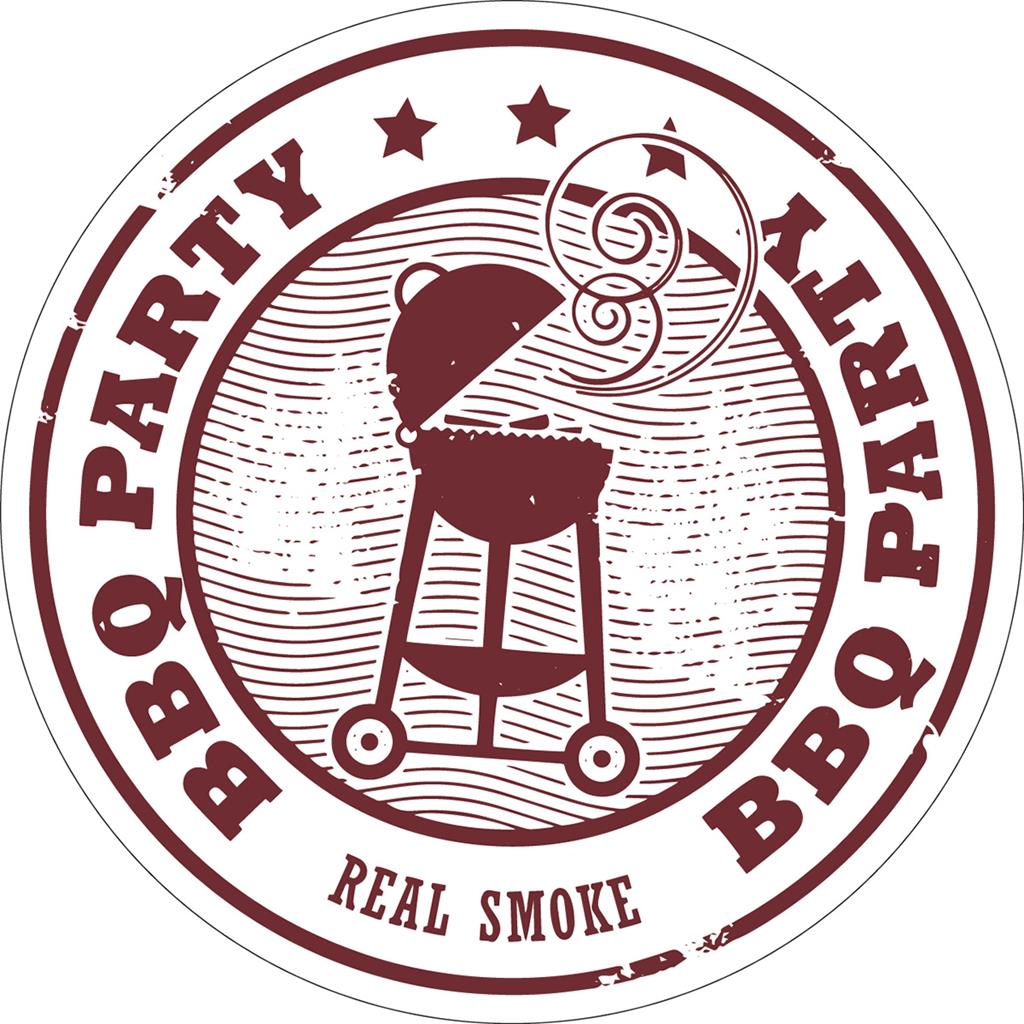 Filzpappe Bierdeckel BBQ 107 mm 10x100