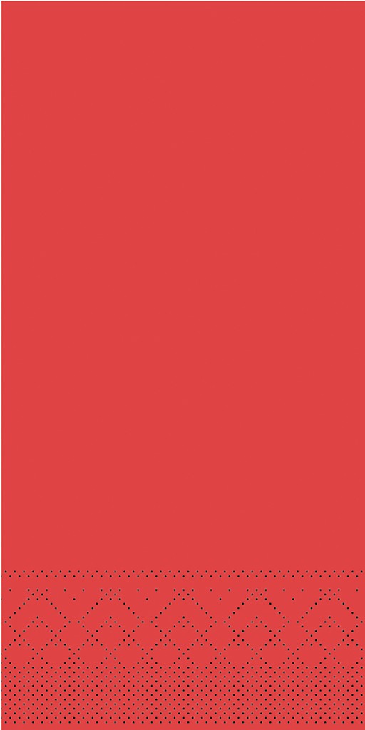 Tissue Serviette Basic rot 40 x 40 cm 1/8 Falz 3-lg.