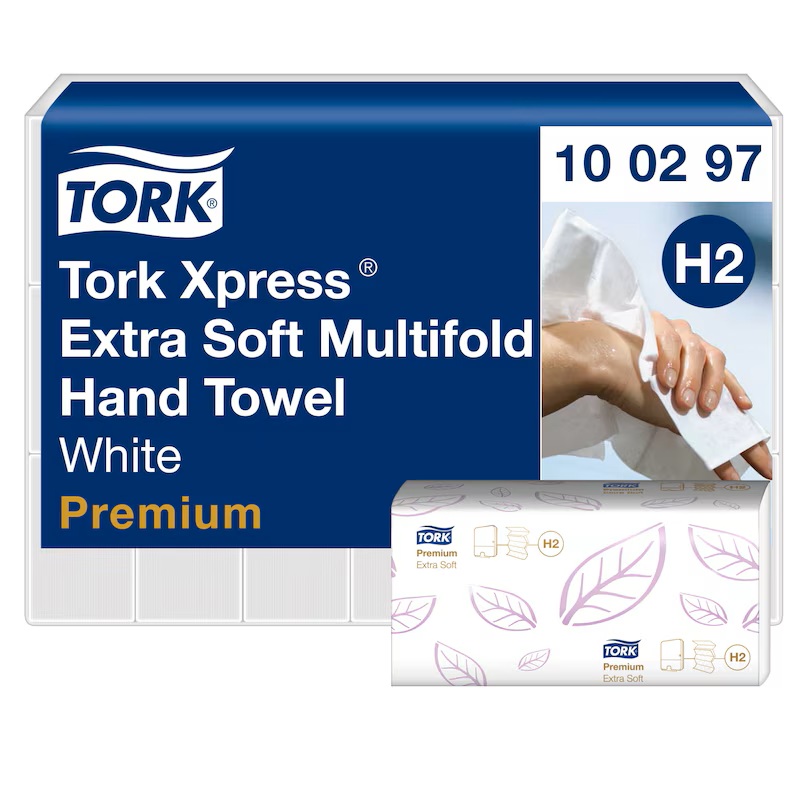Falthandtuch Tork-Premium H2 - 2-lg in hochweiss ; TAD-Premiumqualität