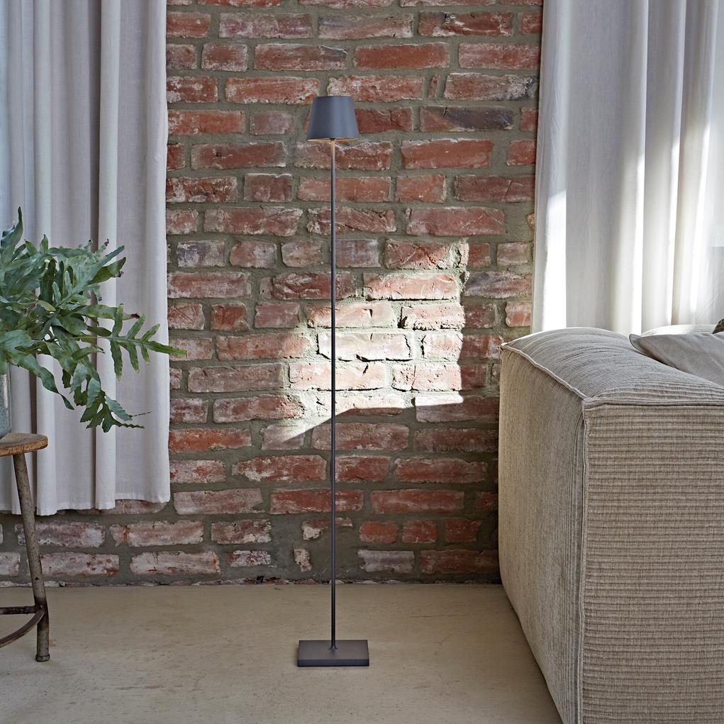 LED Standeuchte kabellos Nuinde 120,0 cm (H) 11,0 cm (D) anthrazit