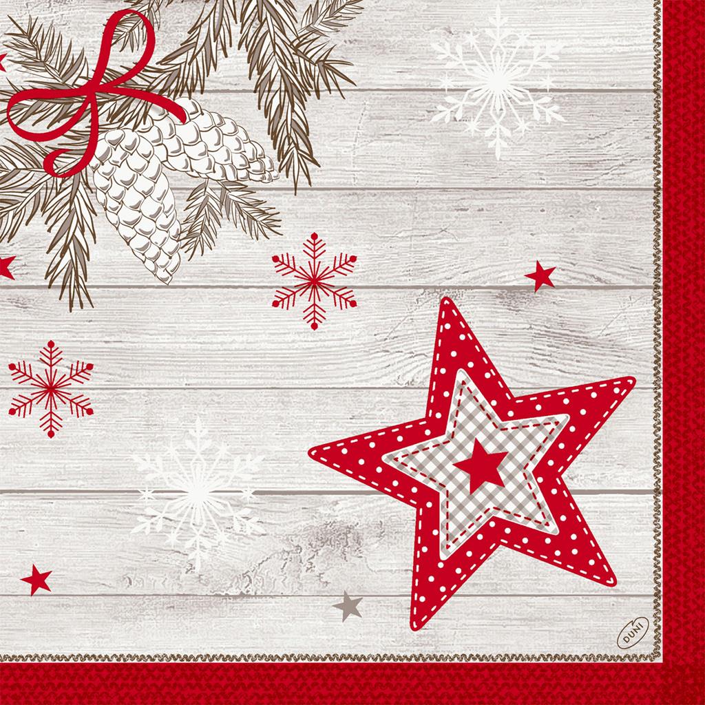 Dunilin-Serviette Cozy Winter 40x40cm 1/4 Falzung