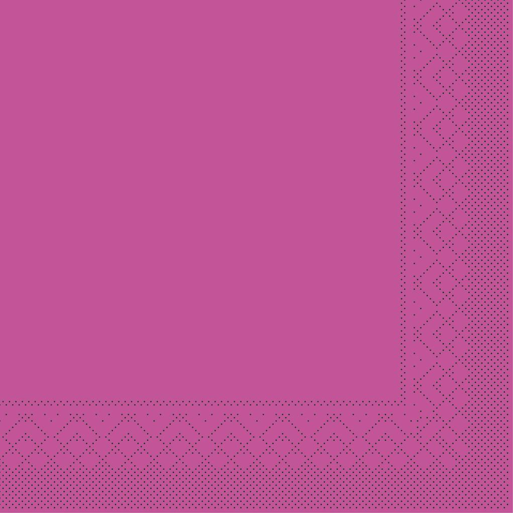 Tissue 3-lg Serviette Basic violett 33 x 33 cm 1/4 Falz