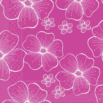 Tissue 3-lagig  Serviette  Nicole rosa 33 x 33 cm 1/4 Falz