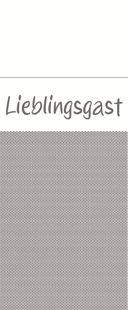 Linclass-Prof. Pocket-Nap. Lieblingsgast 40 x 33 cm 1/8 Falz