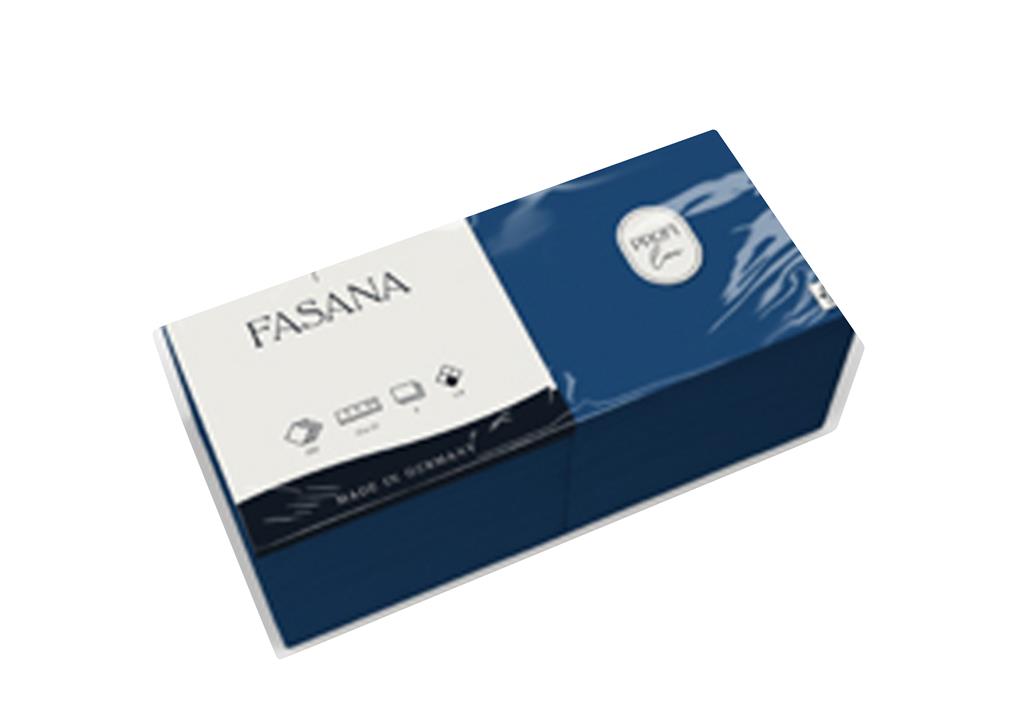 Servietten "Fasana" 3-lg. royalblau 33x33cm 1/4 Falzung