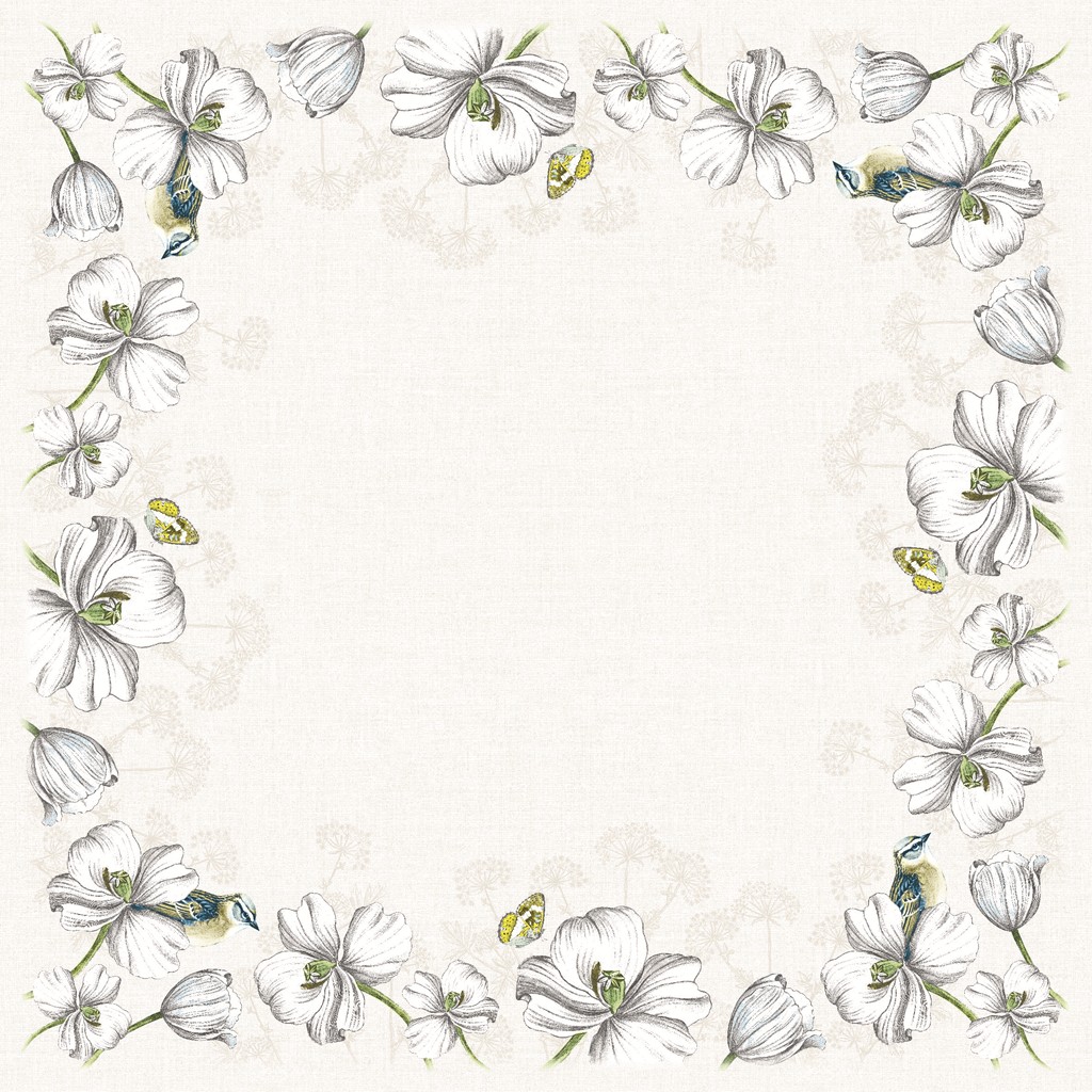 Linclass Tischdecke Isabeau 80 x 80 cm 1/8-Falz