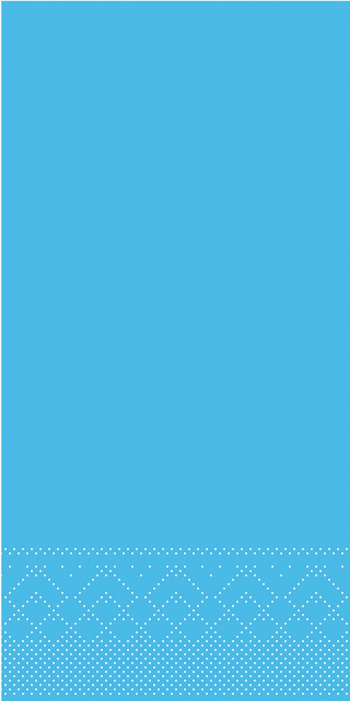 Tissue Serviette Basic aquablau 40 x 40 cm 1/8 Falz 3-lg.