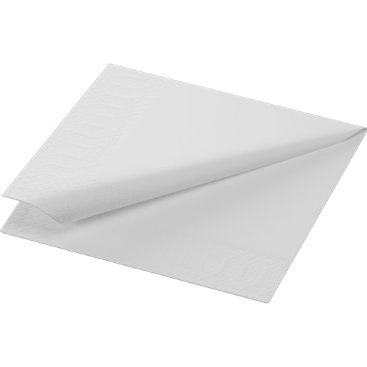 Zelltuchservietten Duni 3 lg 1/4 Falz weiß, 24x24cm