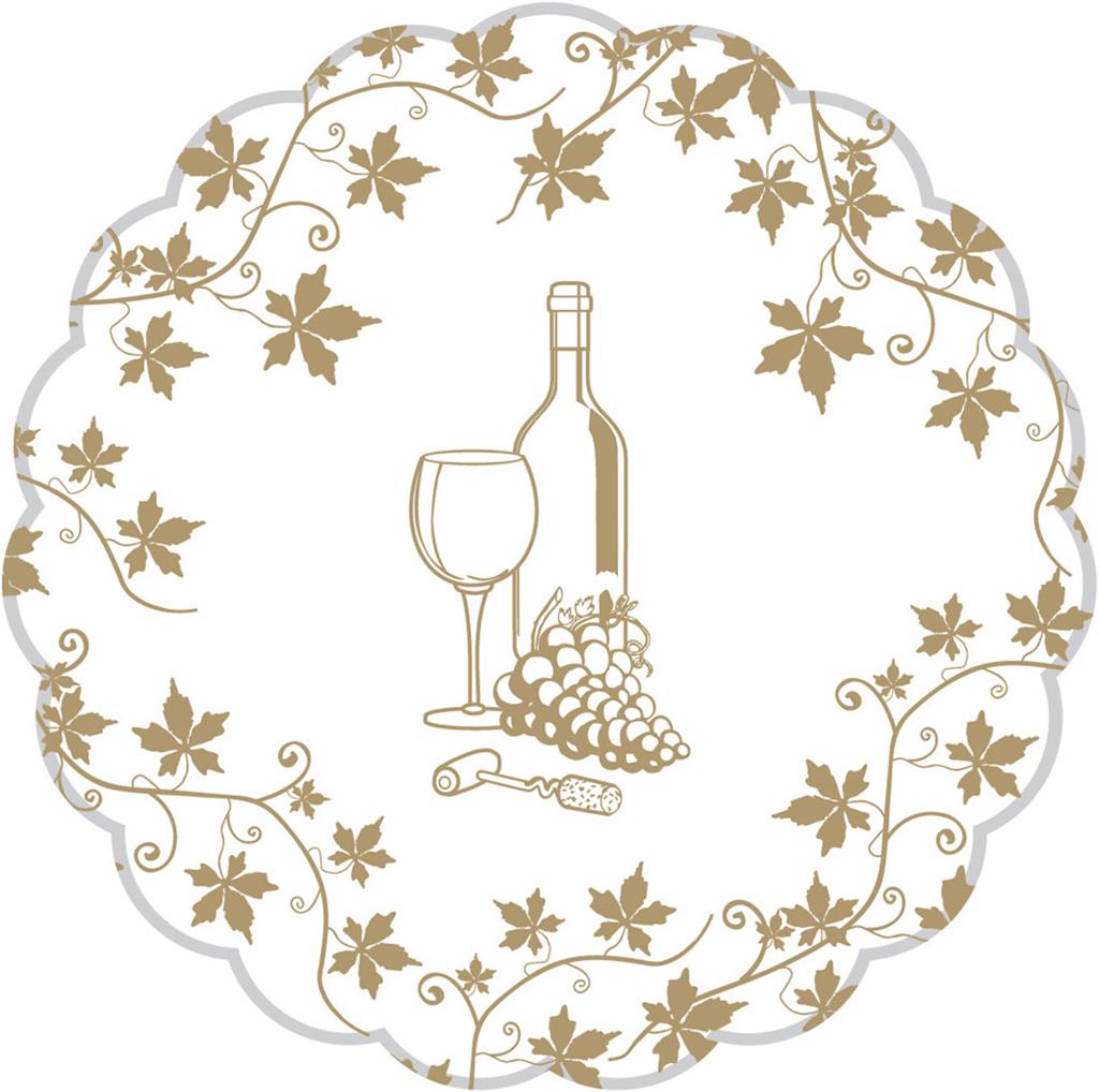 Tissue 9-lg Deckchen Wein 105 mm 4x250 gold