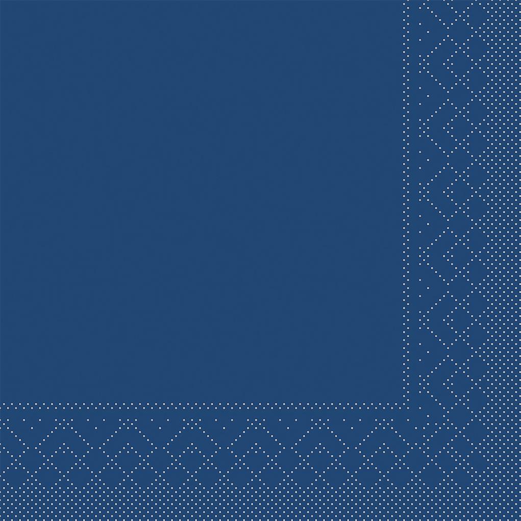 Tissue 3-lg Serviette Basic blau 33 x 33 cm 1/4 Falz