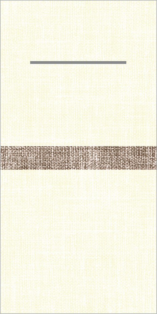 Linclass Pocket-Nap. Joe creme-braun 40 x 40 cm 1/8 Falz