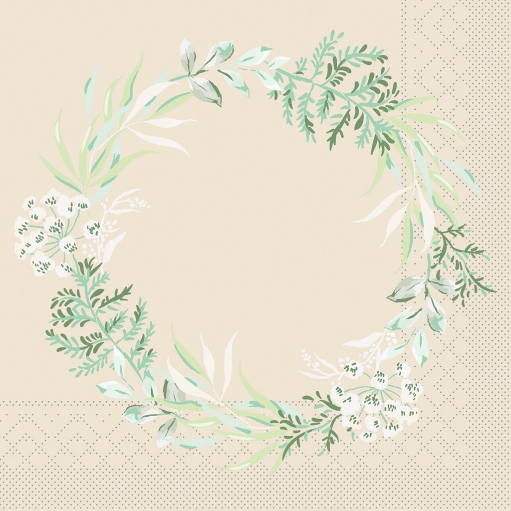 Tissue 3-lg. Serviette Alea 33 x 33 cm 1/4 Falz