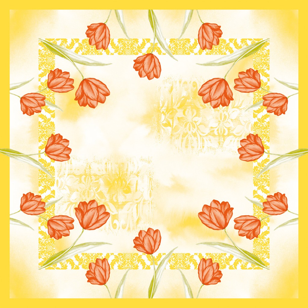 Linclass Tischdecke Sally 80 x 80 cm 1/8-Falz