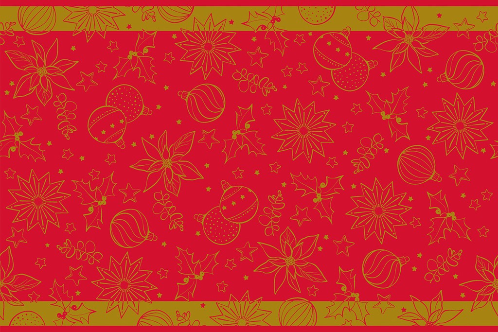 Linclass-Premium Tischläufer Milan rot 40 cm x 24 m