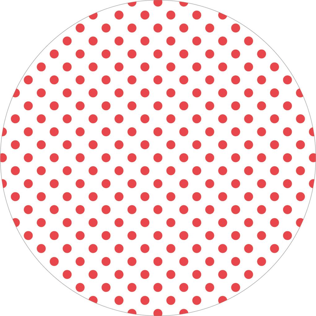 Tissue + PE Deckchen Antonia-Punkte  rot 90 mm