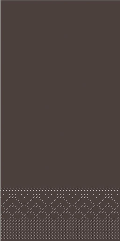 Tissue 3-lg Serviette Basic braun 40 x 40 cm 1/8 Falz