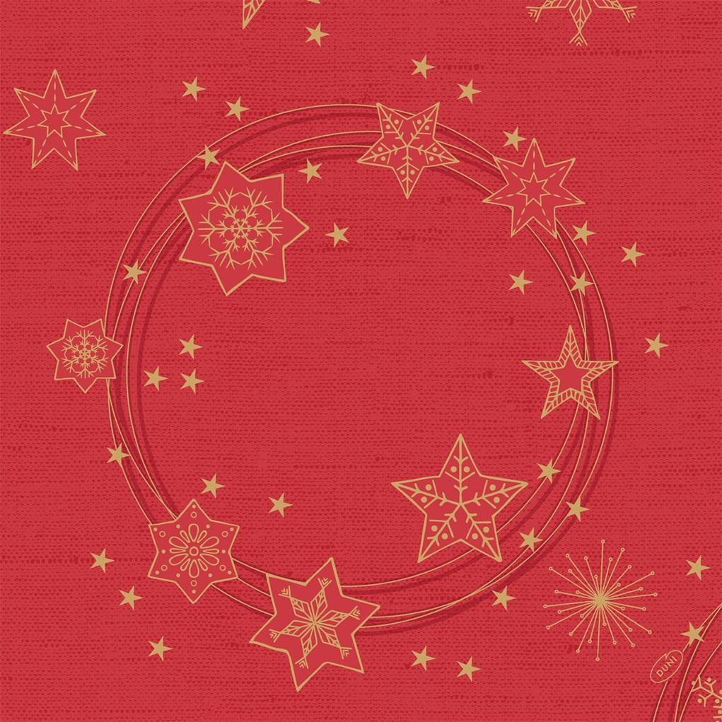 Dunisoft Star Shine red 40 x 40 cm, 1/4-Falz