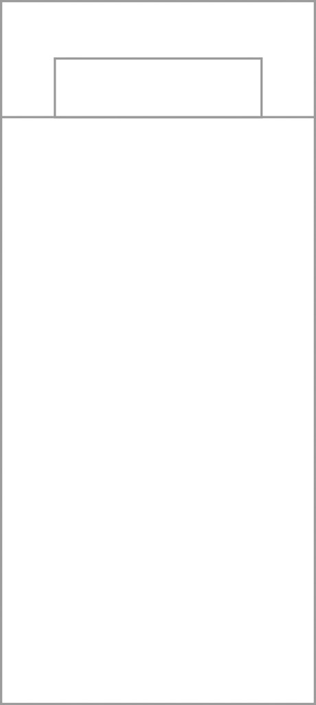 Papier + Tissue Bestecktasche  Basic wei 202 x 85 mm