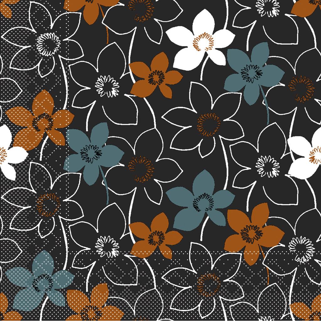 Tissue 3-lg Serviette Cora schwarz 33 x 33 cm 1/4 Falz